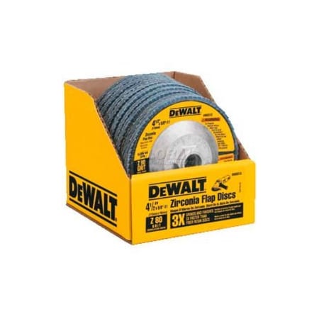 Dewalt DeWalt DW8313 Flap Disc Type 29 4-1/2" x 5/8-11" 80 Grit Zirconia - Pkg Qty 10 DW8313